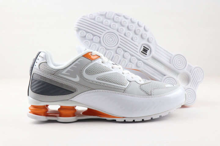 Women Nike Shox Enigma SP Black White Grey Orange Shoes - Click Image to Close